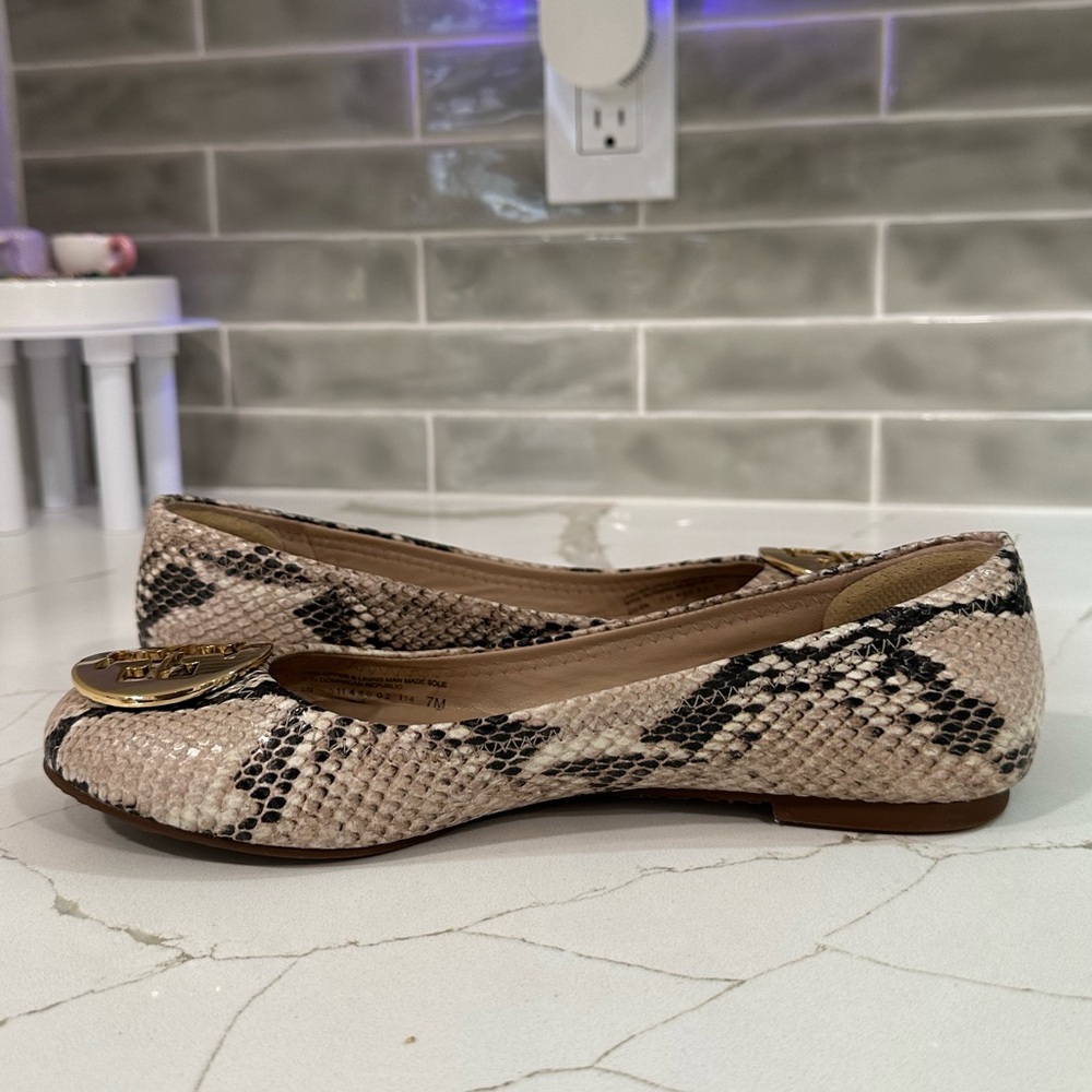 Tory Burch Reva Ballet Flats. Women’s size 7 M. Color Python Print - Picture 11 of 13